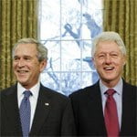 George Bush & Bill Clinton